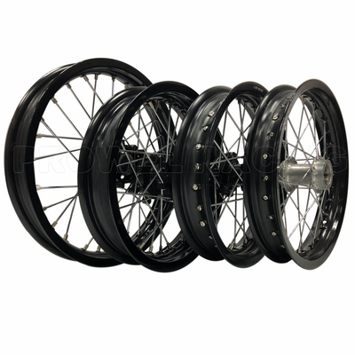 Τέλεια πίσω πλάτη μεγέθους 1.85X12 Black Pit Bike Μοτοσυκλέτα Spoke Wheel Sets για CRF150