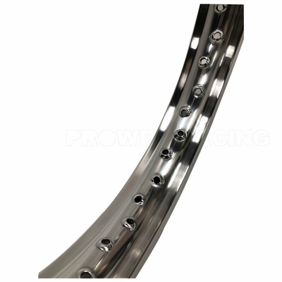 CRF 450 2.15x18 Ασημένια ελαστικά μοτοσυκλέτας από κράμα αλουμινίου με βαφή