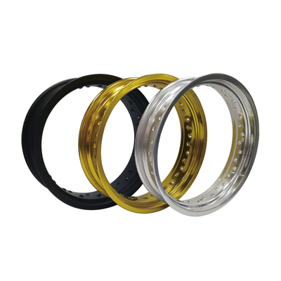 Υψηλή αξιοπιστία και απόδοση 4.25 x 17 &quot; Supermoto Alloy Wheel Rim σε μαύρο