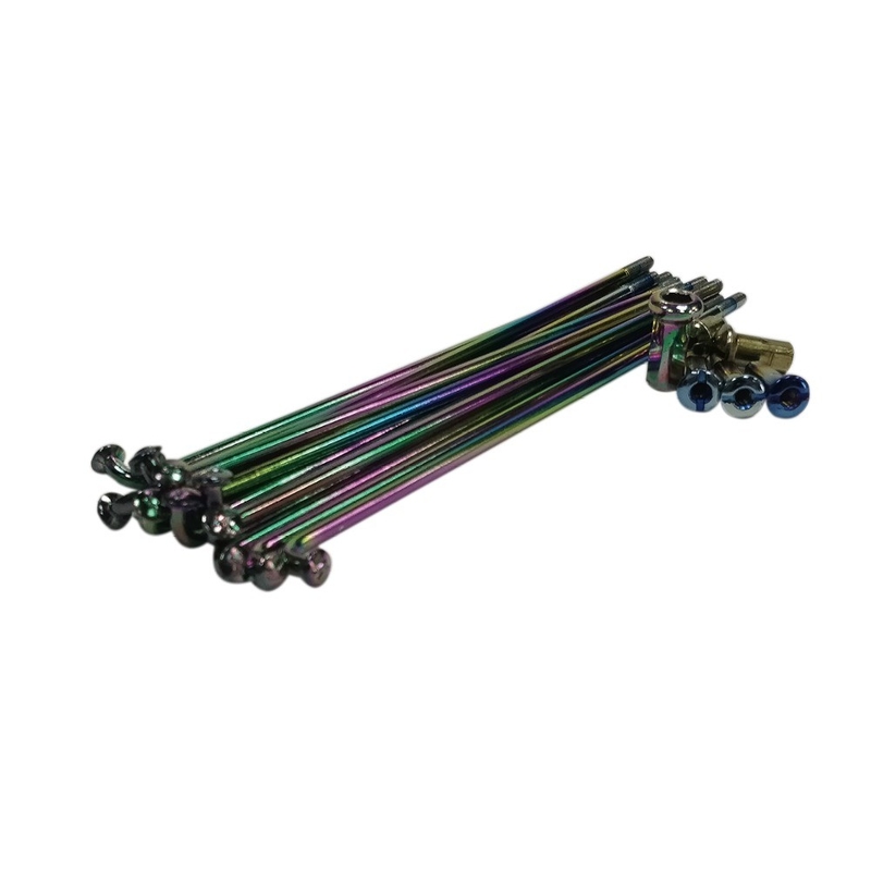 Απελευθέρωση Rainbow Color Carbon Steel Spokes και Nipples για Μοτοσυκλέτα 8G 9G 10G